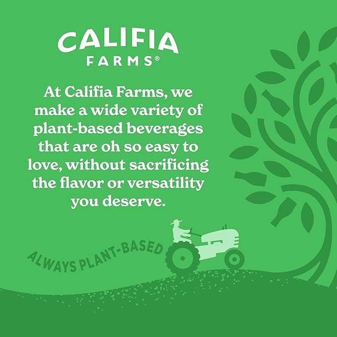 Califia Farms - Organic Unsweetened Almond Milk, 32 Oz (Pack of 6), Dairy Free, Vegan, Plant Based, Keto, Vegan, Gluten Free, Non GMO, USDA Organic