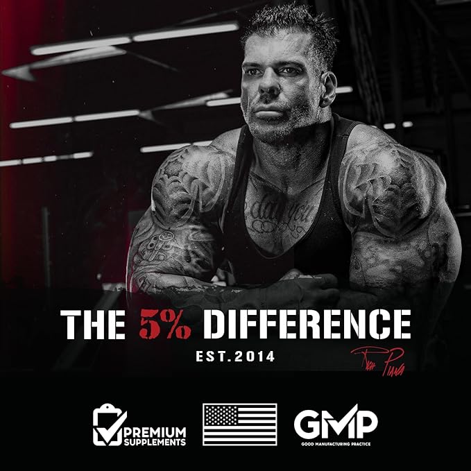 5% Nutrition Rich Piana Freak Show | Muscle Builder | Berberine, Gymnema Sylvestre, Banaba Powder | 180 Capsules (30 Days)