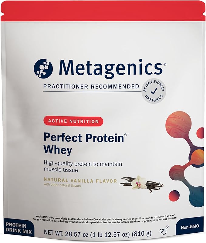 Metagenics Perfect Protein with Cross-Flow Micro-Filtered Whey Isolate & Hydrolyzed Whey Protein - 30 Servings - Vanilla