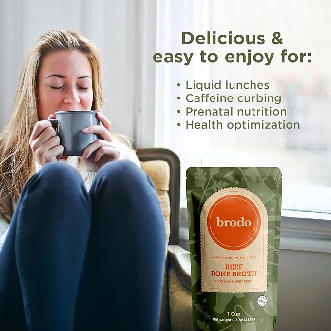 Brodo Classic Variety Pack with Collagen & Protein, Includes Organic Chicken, 100% Grass-Fed Beef, & Hearth Bone Broths for Sipping & Cooking, Nutrient-Dense & Slow-Simmered for Deep Flavor (4 x 25oz)