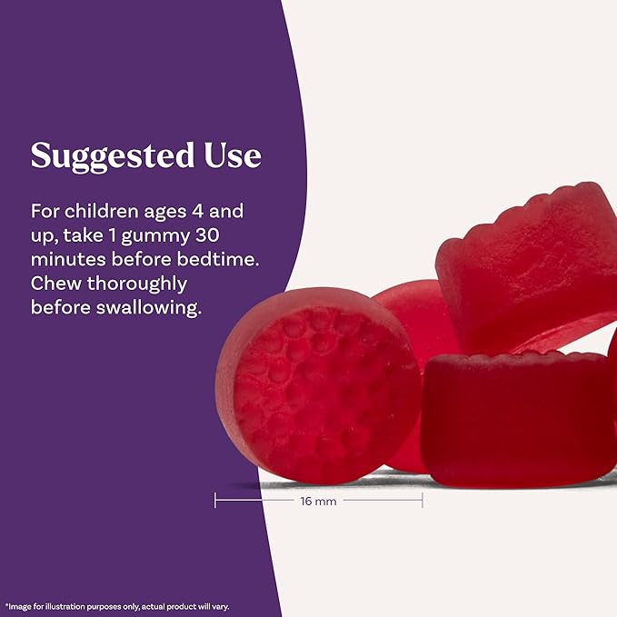 Natrol Kids Melatonin Gummies 1mg, Children's Melatonin for Restful Sleep, 60 Raspberry-Flavored Sleep Gummies, 60 Day Supply