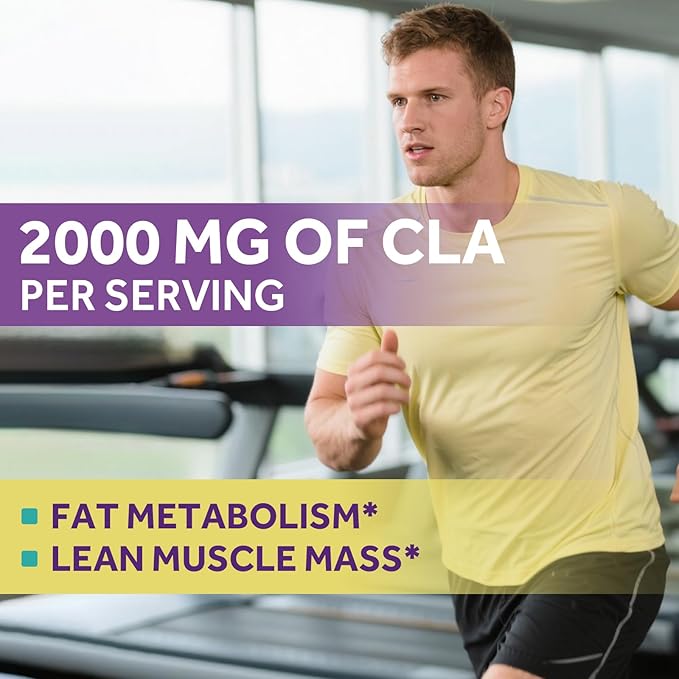 Doctor's Recipes CLA Supplements 2000mg, 80% Conjugated Linoleic Acid from Safflower Oil, for Women & Men, Non-Stimulating, Support Healthy Metabolism & Lean Mass, Non-GMO, 180 Softgels