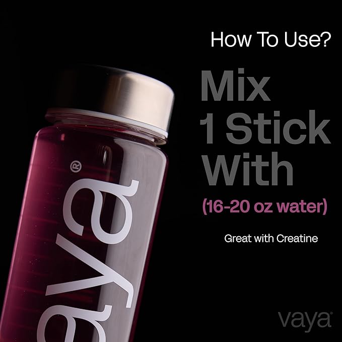 Vaya Sugar Free Electrolyte Powder – 24 Stick Pack Variety – 1,500mg Electrolytes + Vitamin C & Zinc – Keto Hydration Drink Mix – Raspberry, Grape, Lemon Lime, Watermelon