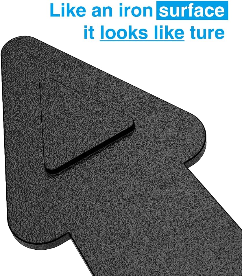 ZEKOO Garage Door Magnetic Decorative Hardware Kit, 8 Hinges 4 Handles Door Carriage Accents for 2 Car Garage, Color Black