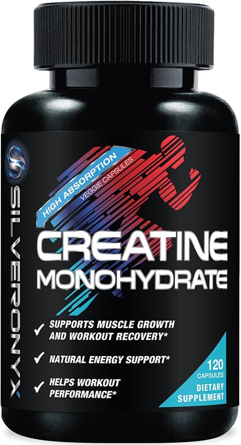 Creatine Monohydrate Capsules 3000mg - Micronized Creatine Nutritional Supplement - Lean Muscle Growth, Workout Performance, Energy & Endurance Support - 750mg per High Absorption Capsule - 120 Count