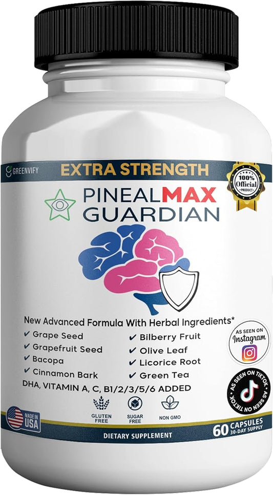 PinealMax Guardian Extra Strength Dietary Supplement, 60 Capsules, with Vitamins and Herbal Blend (1)