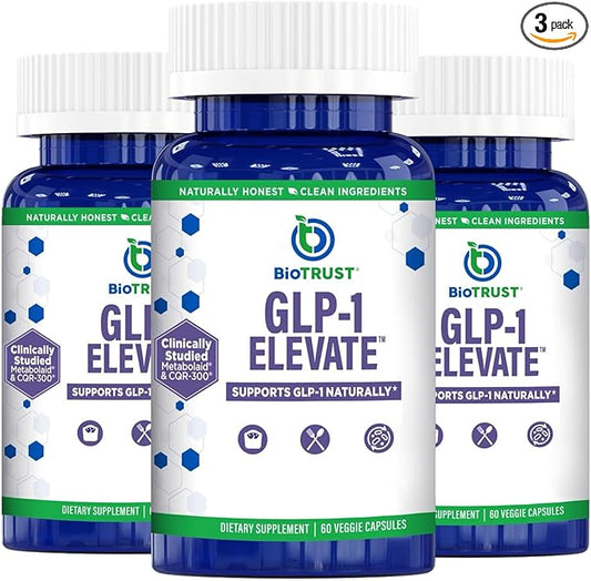 GLP1 Elevate™ - GLP-1 Booster Supplement | Curb Cravings & Support Metabolic Health | Increase Natural Production with Clinically Studied Ingredients | 90 Servings