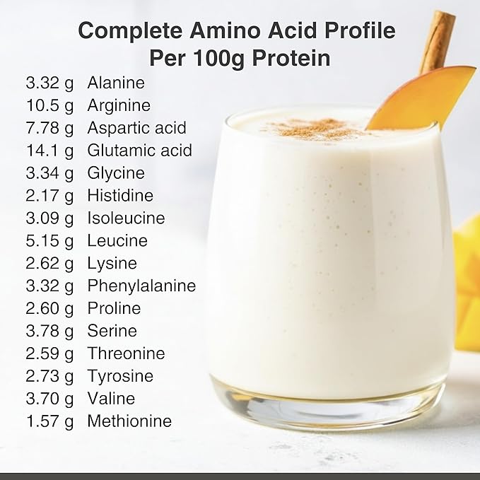 Organic Hemp Protein Powder, Plant Based and Vegan Protein Shake, Lactose and Dairy Free, Gluten Free, Clean and Natural- Unflavored (20 Servings)