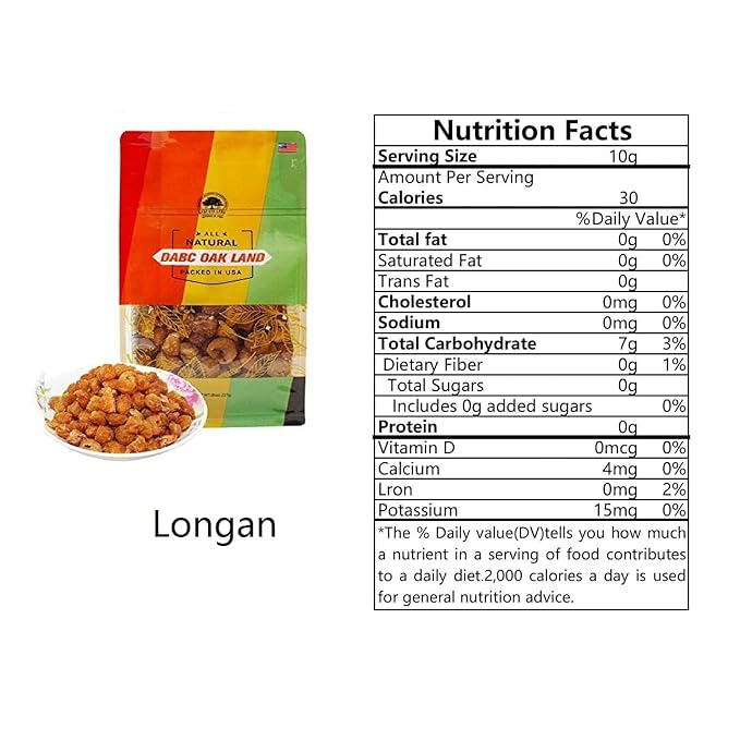 Natural Dried Longan Fruit 100% Fruit Meat,Thailand sun dried longan,泰國桂圓幹/龍眼乾 Packed in USA (Dried Longan-2 Pound)