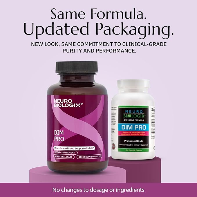 DIM Pro for Optimal Estrogen Metabolism Support – Promotes Balanced Estrogen Levels for Men & Women – Contains DIM, Calcium D-Glucarate, Bioperine for Hormone Balance & Nutrient Absorption Support