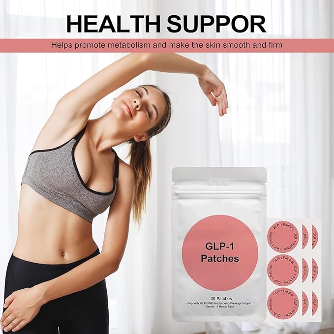 GLP-1 Patches with L Glutamine, Berberine, Chromium, Pomegranate and Cinnamon - （30 Count-z1）
