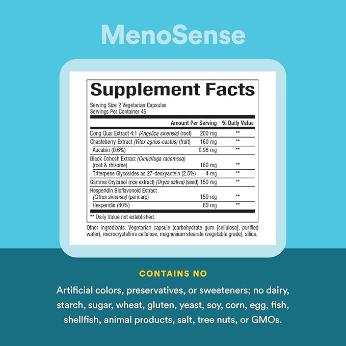 Natural Factors Menosense Veg-Capsules, 90-Count