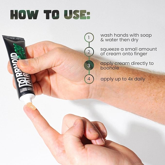 Hemorrhoid Ointment - Fissure and Hemorrhoid Treatment with Lidocaine, Aloe Extract, Magnesium Sulfate, Balsam Fir, Fast Acting Hemorrhoid Cream for Itching, Swelling and Maximum Pain Relief (1-Pack)