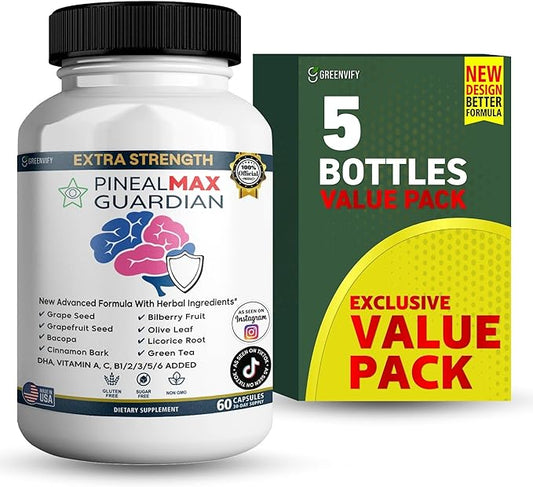 PinealMax Guardian Extra Strength Dietary Supplement, 60 Capsules, with Vitamins and Herbal Blend (5)