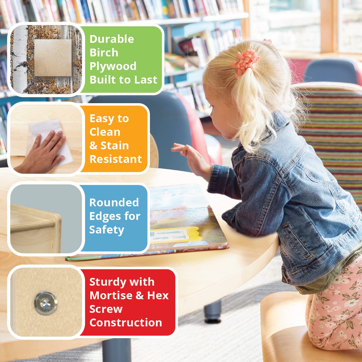 Contender Birch 25 Cubby Tray Cabinet with Lime Green Color Bins, Storage Organizer for Toddlers, Shelving Units for Daycare, Nursery, Homeschool [ Fully Assembled ]