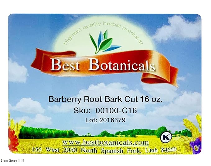 Best Botanicals Barberry Root Bark Cut 16 oz.