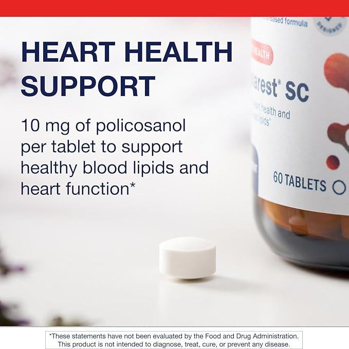 Metagenics Cholarest SC - Blood Flow Support* - Supports Healthy Blood Lipids Already in Normal Range* - Non-GMO & Gluten-Free - 60 Tablets