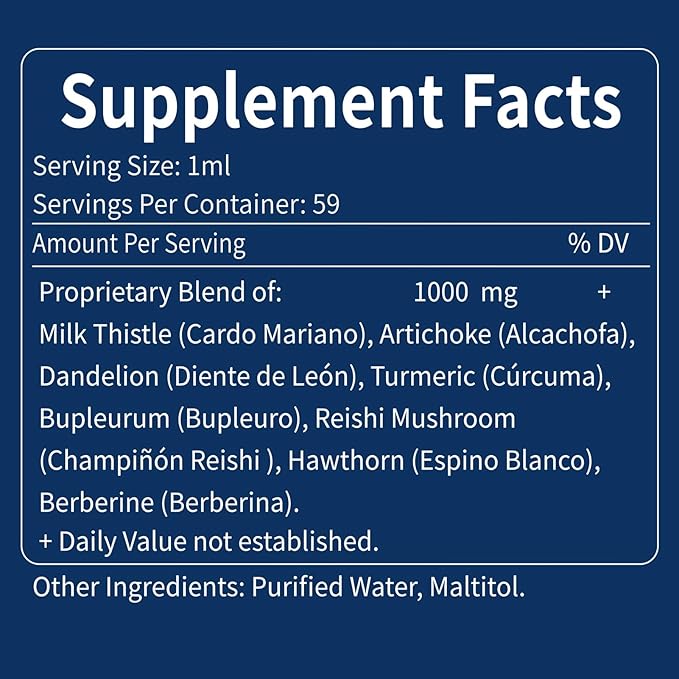 Milk Thistle Liver Support Drops for Fatty Liver, Alcachofa y Cardo Mariano para el Higado Graso, Liver Detox Formula w/Artichoke, Herbal Extract Liquid. (Milk Thistle, 4 oz)