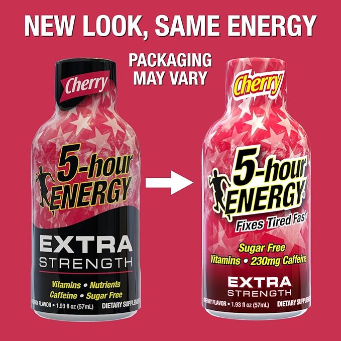 5-Hour Energy Extra Strength Shots Cherry Flavor, 30 Count (1.93 fl oz)