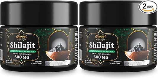 Sennasi 600 MG Shilajit Resin - Shilajit Supplement with Fulvic Acid & 85+ Trace Minerals for Energy, Immunity, Brain Power, 60 Grams
