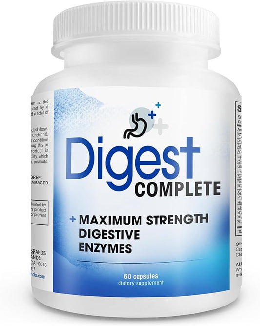 Digest Complete 2-in-1 Probiotic Digestive Enzymes, 60 Capsules