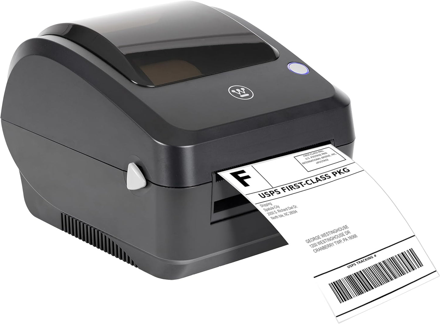 Westinghouse Thermal Shipping Label Printer USB, 4x6 Label Commercial Grade, Compatible with USPS, UPS, FedEx, eBay, Shopify, Amazon, & More, Desktop Label Printer for Packages, Includes Sample Labels