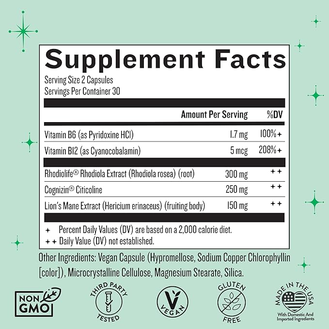 Legendairy Milk Clever Girl - Focus Supplement with Lion’s Mane & Citicoline - Nootropic Lions Mane Supplement for Memory, Focus & Mental Clarity, 30 Servings