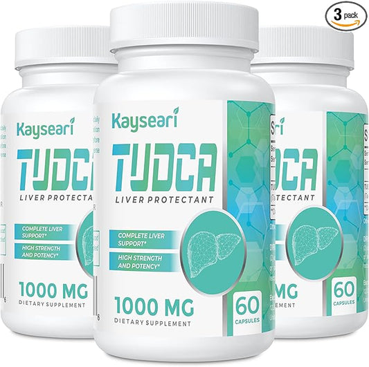 TUDCA Bile Salts Supplement 1000mg - 180 Veggie Capsules,Liver Support Supplement for Detox Cleanse,Gelatin Free