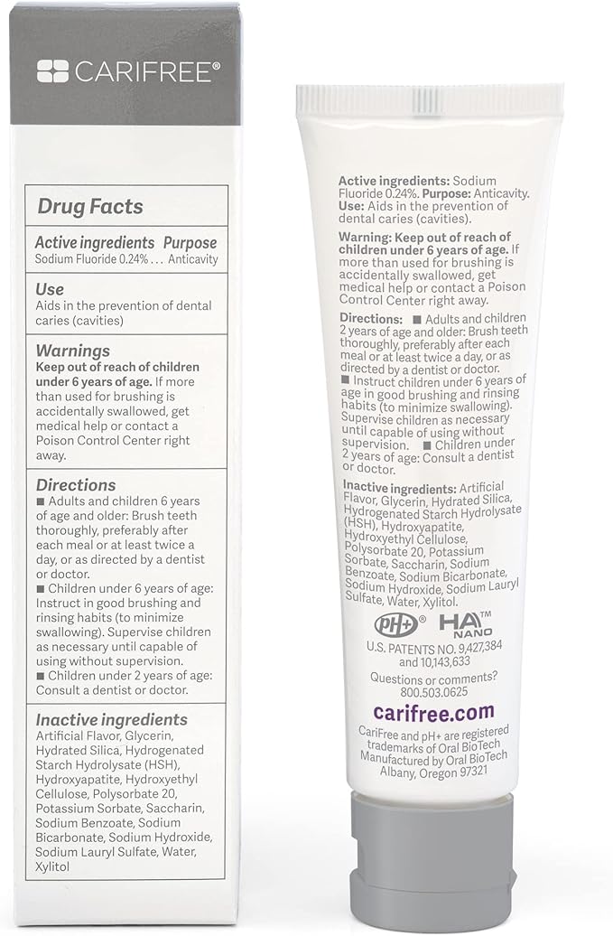 CariFree Maintenance & Prevention Starter Kit, Grape | Anti-Cavity Fluoride Toothpaste & Mouthwash Freshens Breath and Moistens Mouth | Dentist Recommended for Oral Care (3 Piece Set)