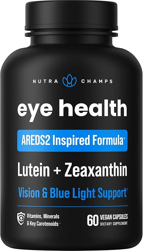 AREDS 2 Eye Vitamins | Lutein & Zeaxanthin Supplement | AREDS2 Plus Multivitamin Eye Health Supplement with Carotenoids, Bilberry Extract | Vitamins for Dry Eyes & Vision Health | 60 Vegan Capsules