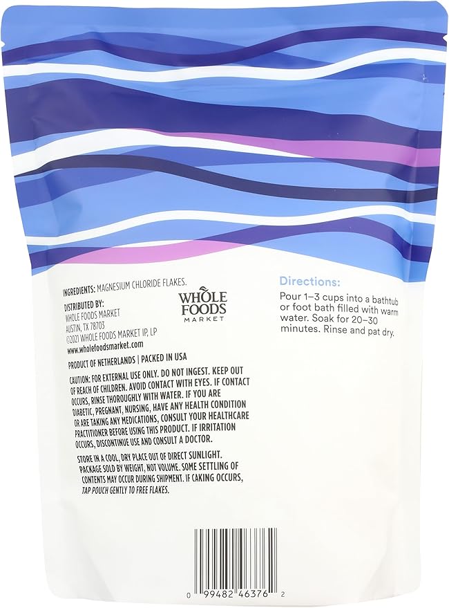 365 by Whole Foods Market, Magnesium Chloride Flakes, Mineral Soaking Aid, 32 Ounce