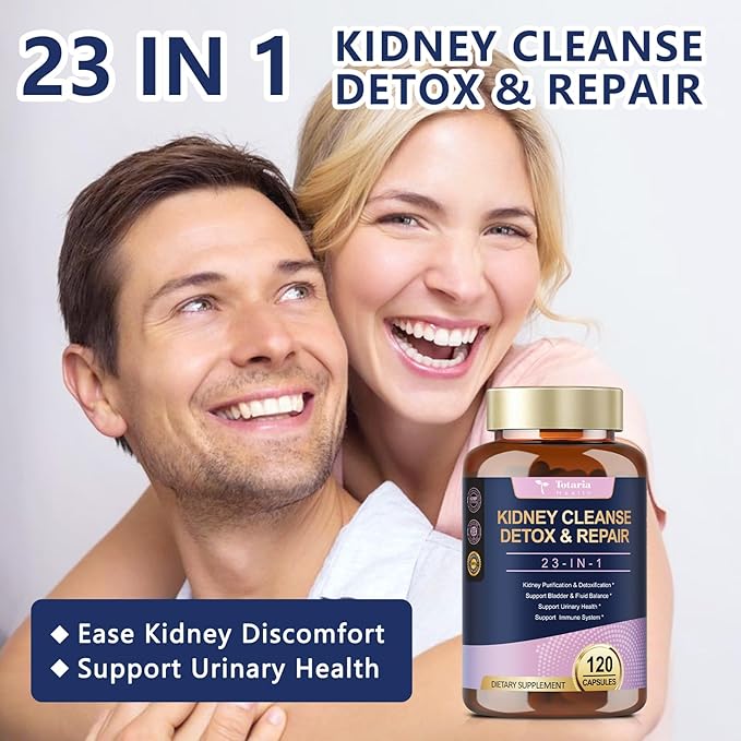 Kidney Cleanse Detox & Repair, Chanca Piedra & Cranberry Pills for Liver Support Supplement Extra Strength for Kidney Stones Dissolver, Urinary Tract Health for Woman, Vegan GMO-Free