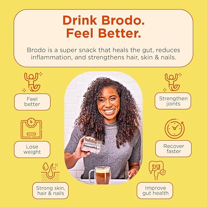 Brodo Organic Chicken Bone Broth, Protein-Rich Bone Broth with Collagen, Nourishing Chicken Broth Low Sodium for Sipping and Cooking, Slow-Simmered for Deep Flavor, (4x 25 oz. Pouches)