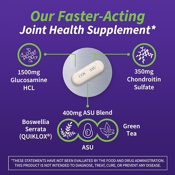 Nutramax Laboratories Cosamin® ASU Joint Health Supplement with Glucosamine, Chondroitin & ASU for Men’s & Women's Joint Health, 90 Capsules