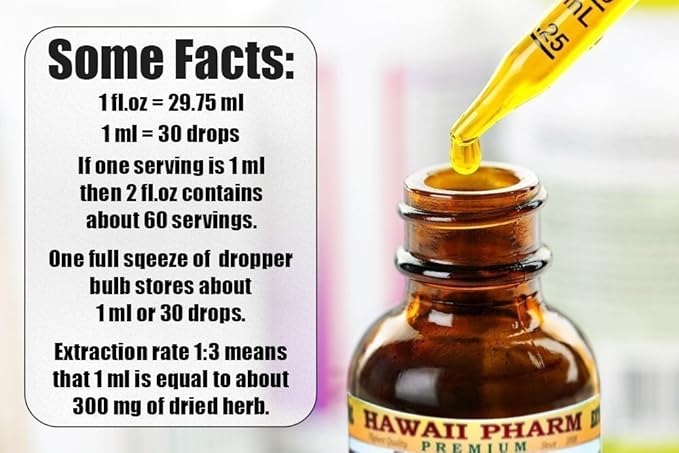 Rehmannia Liquid Extract, Organic Rehmannia (Rehmania Glutinosa) Tincture, Herbal Supplement, Hawaii Pharm, Made in USA, 2x4 fl.oz