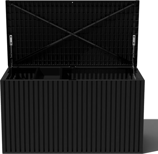 Veradek Everything Deck Box 120 Gallon | Lockable Storage Box and Organization for Patio Furniture, Outdoor Cushions, Throw Pillows, and Garden Tools