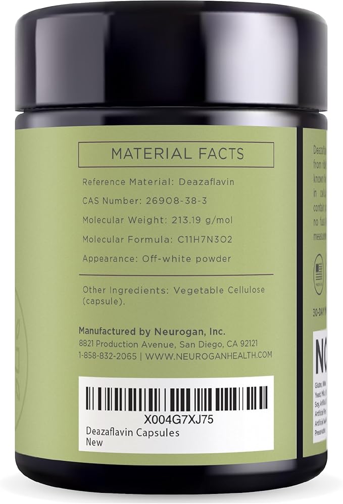 Neurogan Deazaflavin Capsules | Cellular Health Support Research Supplement | 9,000mg Total, 150ct. | Vegan, Non-GMO, Gluten-Free | Made in USA