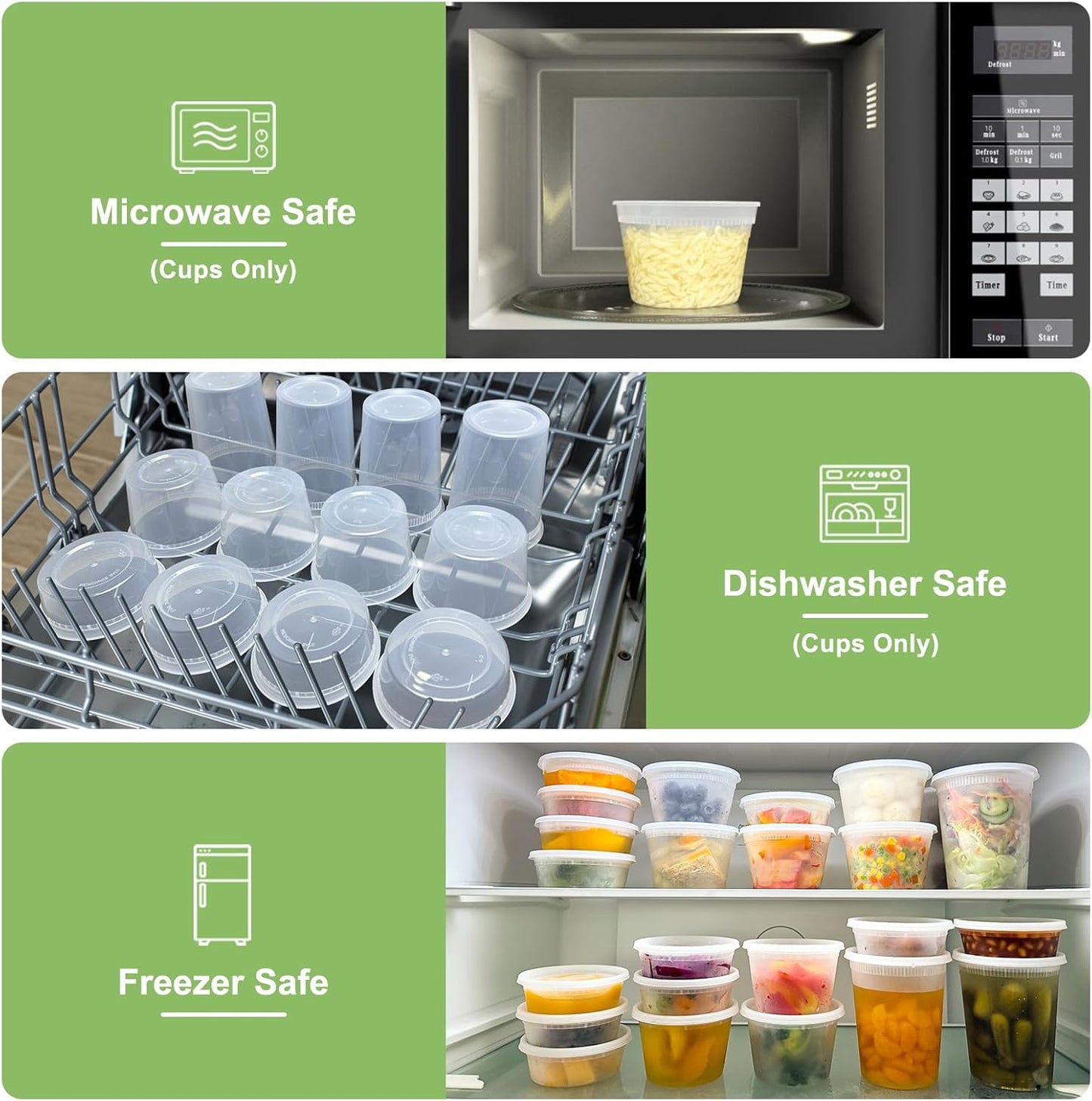 40 Sets (80-Piece) Deli Containers with Lids 32 oz, Leak-Proof & BPA Free Airtight Takeout Plastic Food Storage Containers for Soup, Freezer/Microwave/Dishwasher Safe