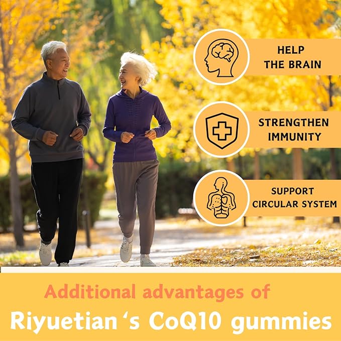 Extra Strength ubiquinol Coq10 Supplements for Women & Men - 3X Better Absorption Coenzyme Q10 Supplements for Heart Health - Orange Flavored -Cellular Energy & Antioxidant - Vegan - 2 Pack