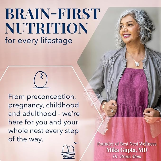 Best Nest Wellness Mama Bird Prenatal Multi Plus Iodine & Iron Free - Prenatal Vitamin for Brain & Digestive Health - Vegan Multivitamin with Methylfolate, Probiotics & More - 30 Caplets w/Gift Bag