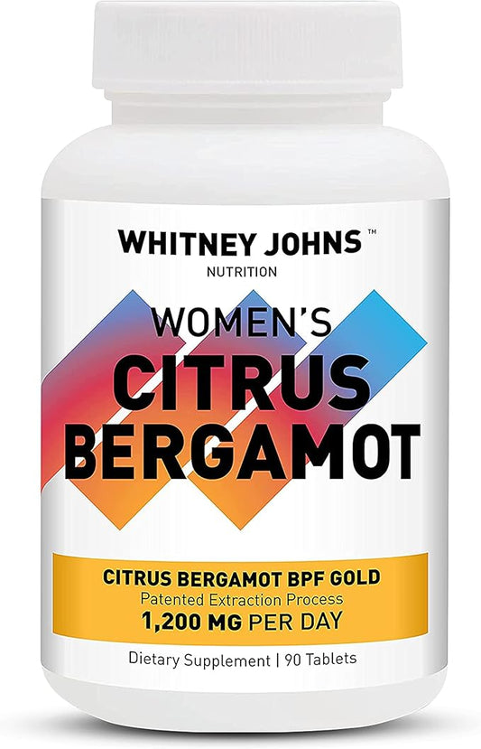 Citrus Bergamot for Women, Clinically Tested Bergamot Supplement specifically formulated for Womens Health and Wellness, Antioxidant,1200mg, 90 Tablets