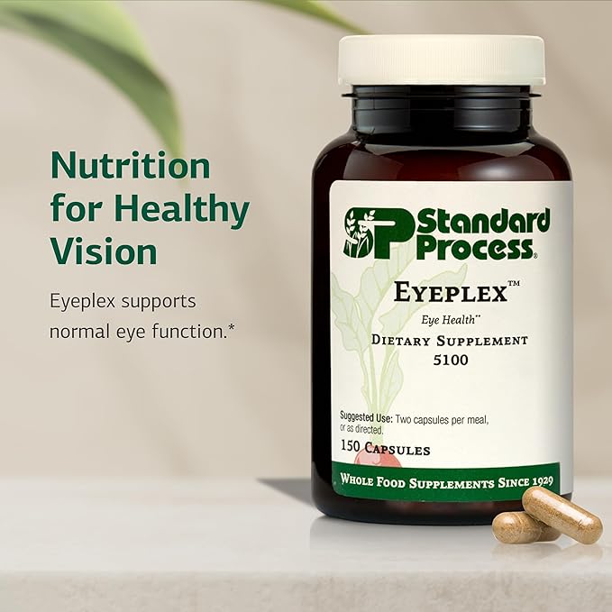 Standard Process Inc. Iplex - Whole Food Vascular Supplement, Eye Health and Eye Support with Shiitake Mushroom, Phosphoric Acid, Rice Bran, Organic Carrot, Arrowroot Flour, Alfalfa - 150 Capsules