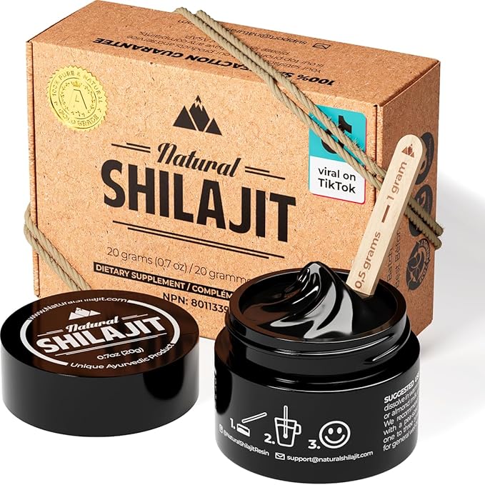 NATURAL SHILAJIT Resin - Shilajit for Men & Women with Fulvic Acid & Trace Minerals, Plant Based Nutrients for Energy, Immune Support & Vitality Resin