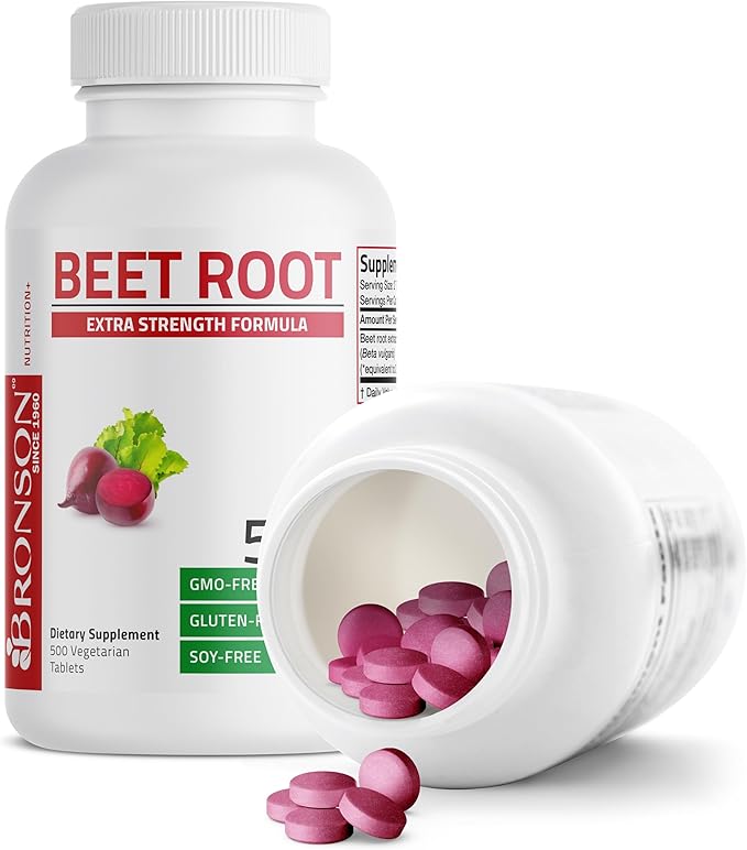 Bronson Beet Root Extra Strength, Non-GMO, 500 Vegetarian Tablets