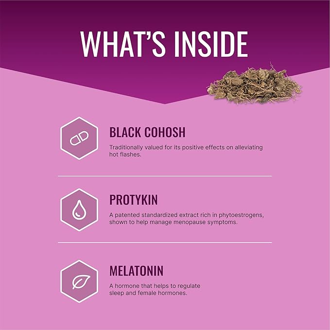 Approved Science Menoprin - Menopause Support - Protykin, Black Cohosh - 1 Bottle Menoprin Day + 1 Bottle Menoprin PM - Vegan