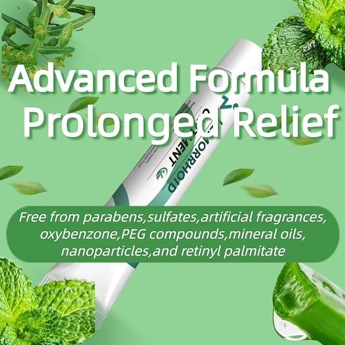 Hemorrhoid Ointment, 4% Lidocaine Cream, Hemorrhoid Ointment, Fast Relief from Painful Itching Hemorrhoids, Hemorrhoid Treatment (0.7oz*3 Boxes)