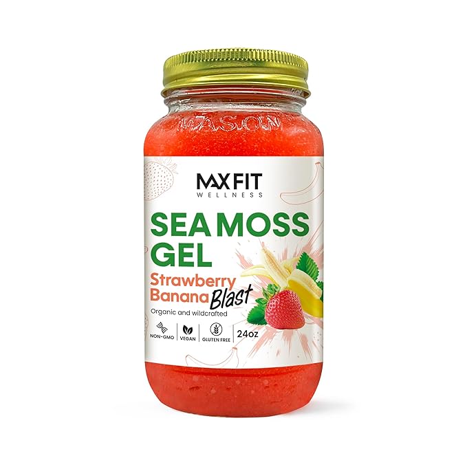 Sea Moss Gel Raw (24 Flavors) 24oz Wildсrafted Gold Sea Moss Gel from Saint Lucia | 92 Vitamins and Minerals | Pure Raw+Non-GMO | Vegan Superfood