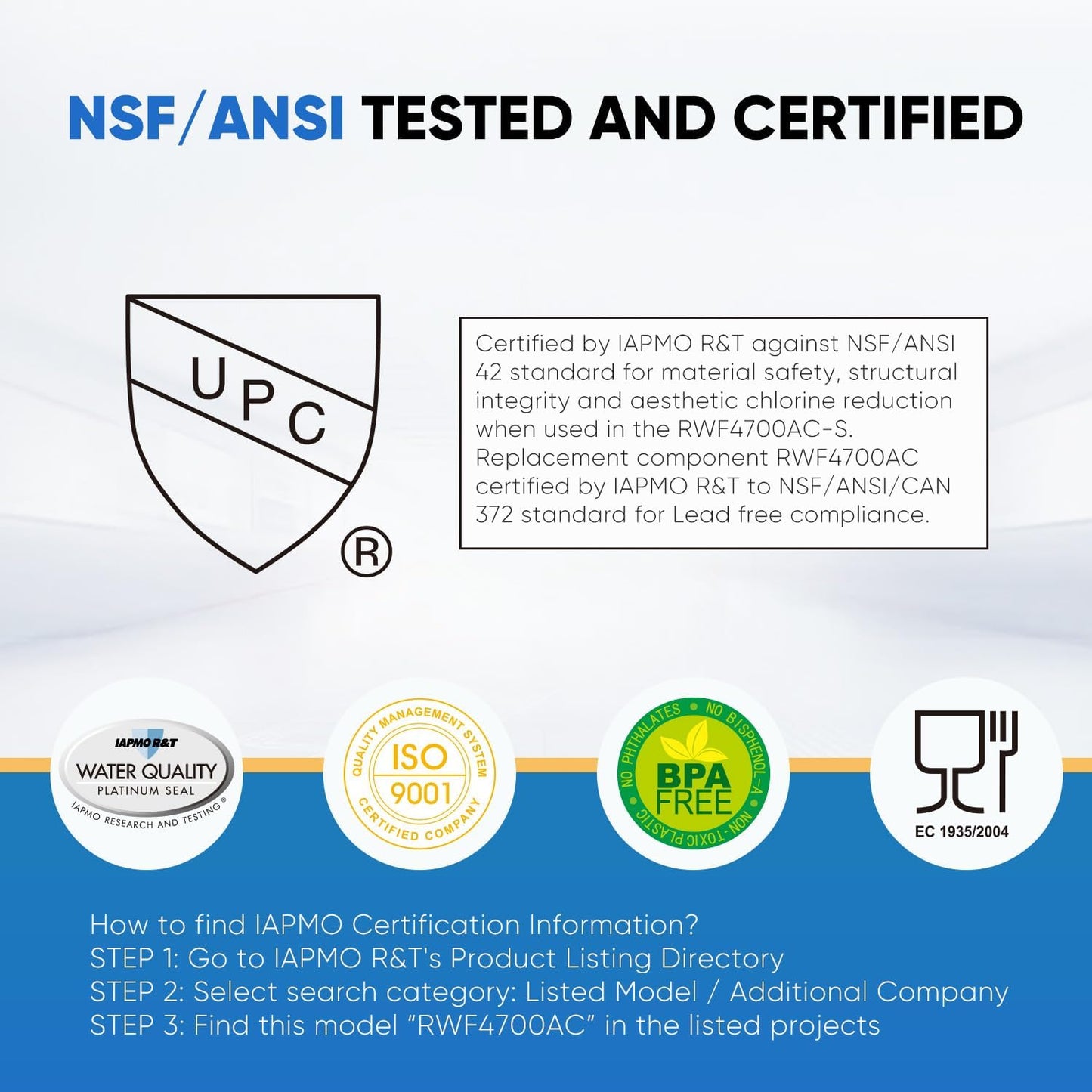 PUREPLUS ADQ747935 Replacement for LG LT1000P LT1000 Kenmore Elite 9980 LT1000PC, MDJ64844601 ADQ74793501, LMXS28626S, LFXS26973S, LT120F Refrigerator Water and Air Filter,3Pack, Model: RWF4700AC