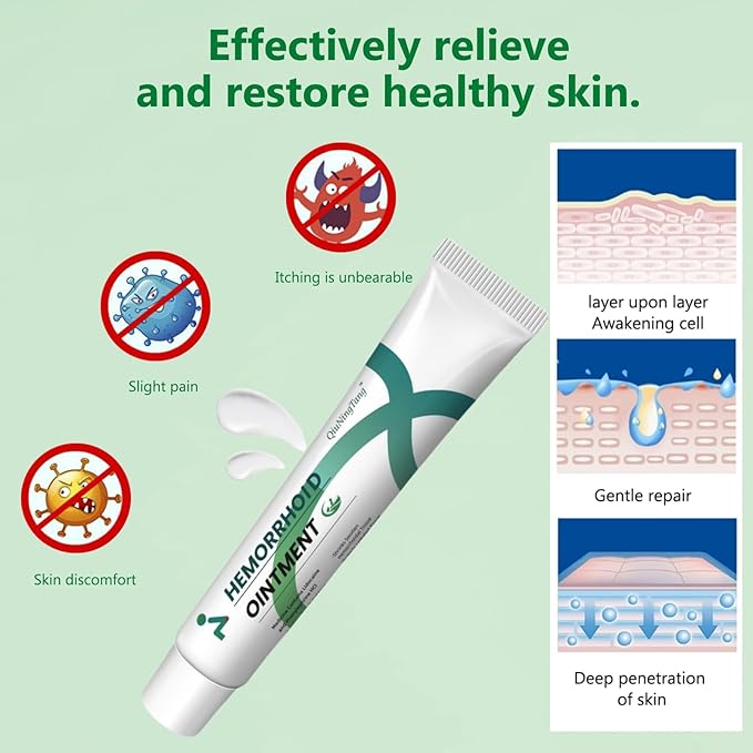 Hemorrhoid Ointment, 4% Lidocaine Cream, Hemorrhoid Ointment, Fast Relief from Painful Itching Hemorrhoids, Hemorrhoid Treatment (0.7oz*3 Boxes)