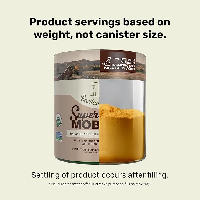 by Katherine Heigl- Super Mobility Canine Supplement Organic Ingredients Helps Maintain Healthy Cartilage, Optimal Joint Function (90 Grams, 30 Scoops)